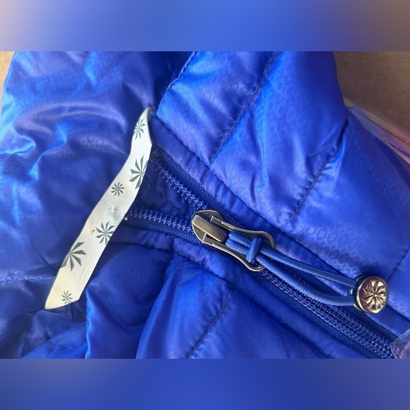 Athleta Royal Capri Blue Goose down Puffer Vest w/full front zipper Sz-S. Y12 - Picture 9 of 12